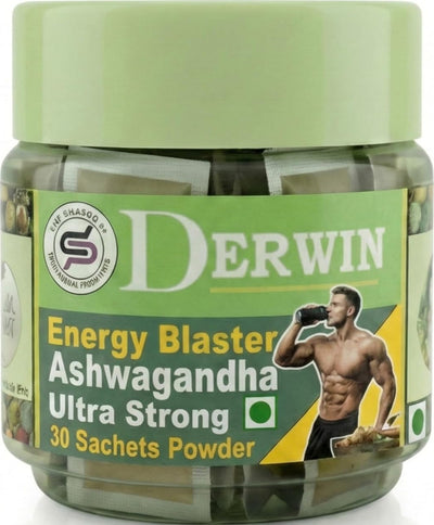 DERWIN Energy Blaster Ashwagandha Ultra Strong - Stamina & Power Booster (210g | 30 Sachets)