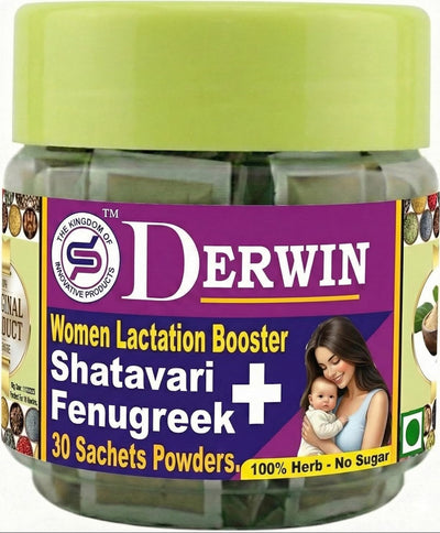 DERWIN Shatavari & Fenugreek Powder - Women’s Lactation & Hormone Balancer (210g | 30 Sachets)