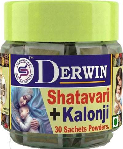 DERWIN Shatavari & Kalonji Powder - Immunity & Mother's Milk Booster (210g | 30 Sachets)