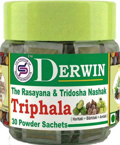 DERWIN Triphala Micronised Powder - Digest, Detox & Gut Health (210g | 30 Sachets)